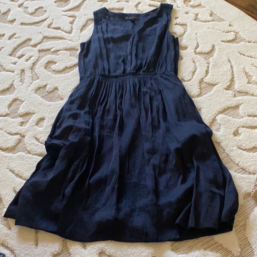 silk navy dress